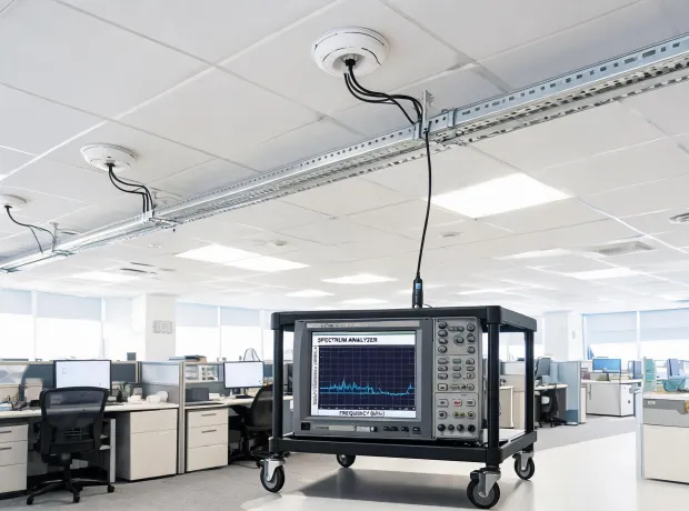 Indoor DAS antenna and cable tray